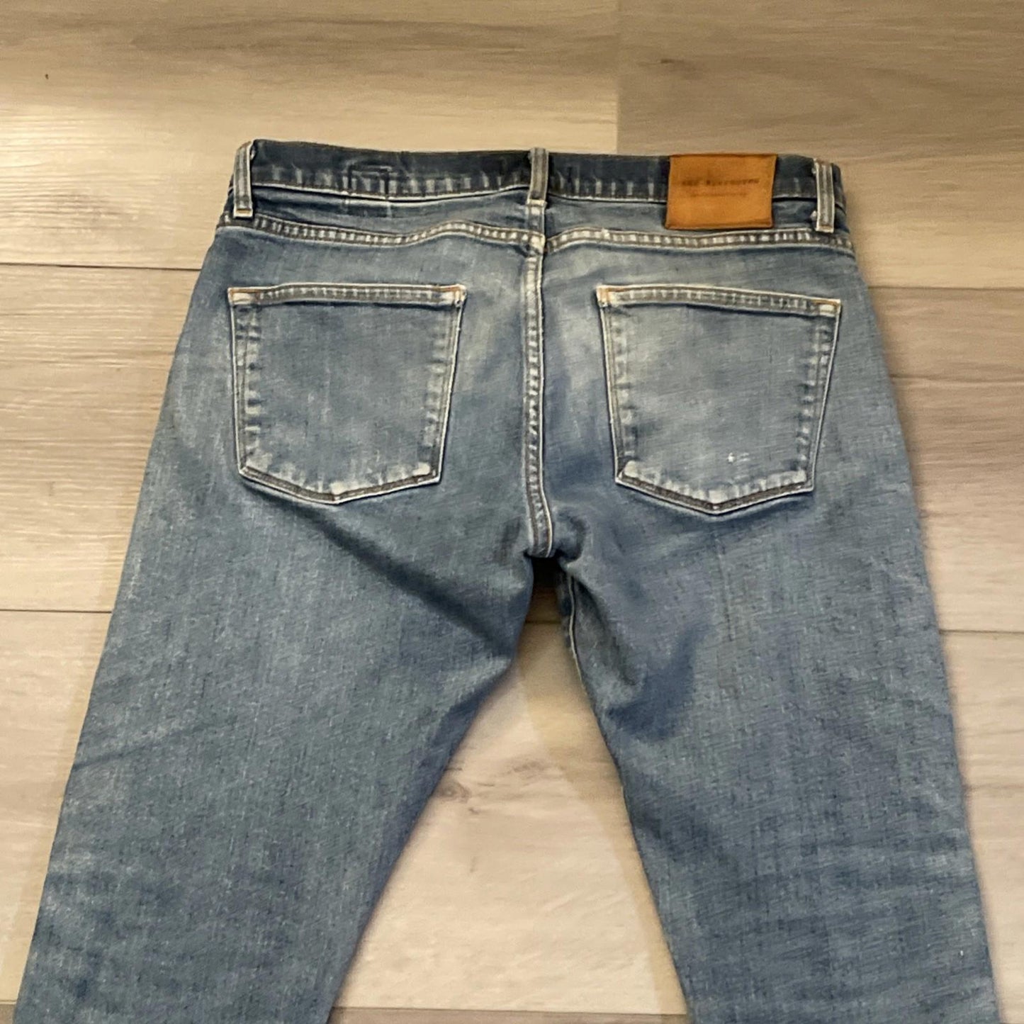 Ace Rivington Mens Candiani Denim Blue Jeans Size 30x34 Athletic Taper