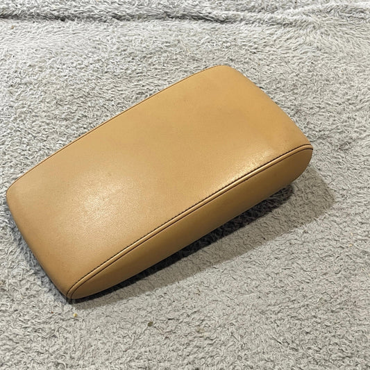 Nissan Sentra 2020 Console Lid Tan Leather Armrest with Black Stitching