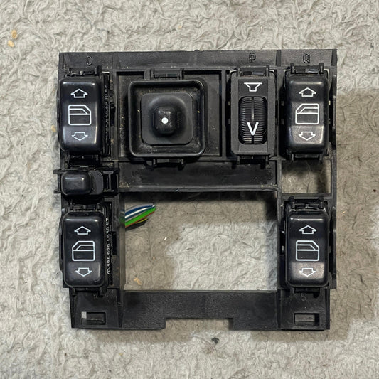 1986-93 Mercedes SL420 W124 300E 300D Center Console Master Window Mirror Switch
