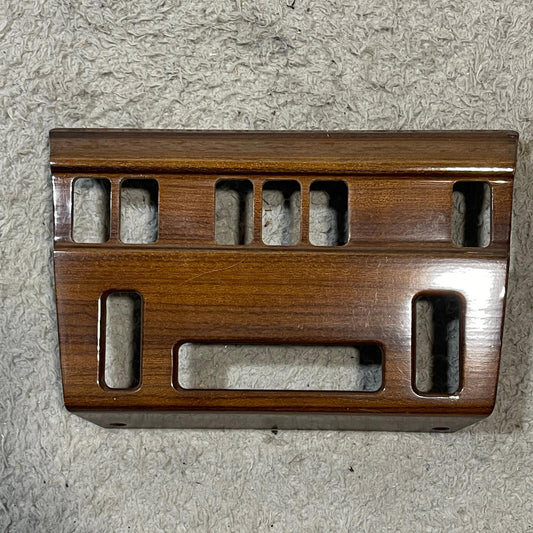1986-93 Mercedes Benz W124 Woodgrain Dash Center Panel Climate Control Bezel OEM
