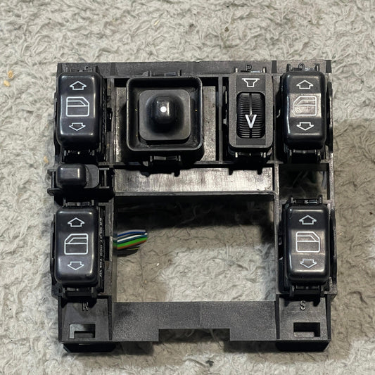 1986-93 Mercedes SL420 W124 300E 300D Center Console Master Window Mirror Switch
