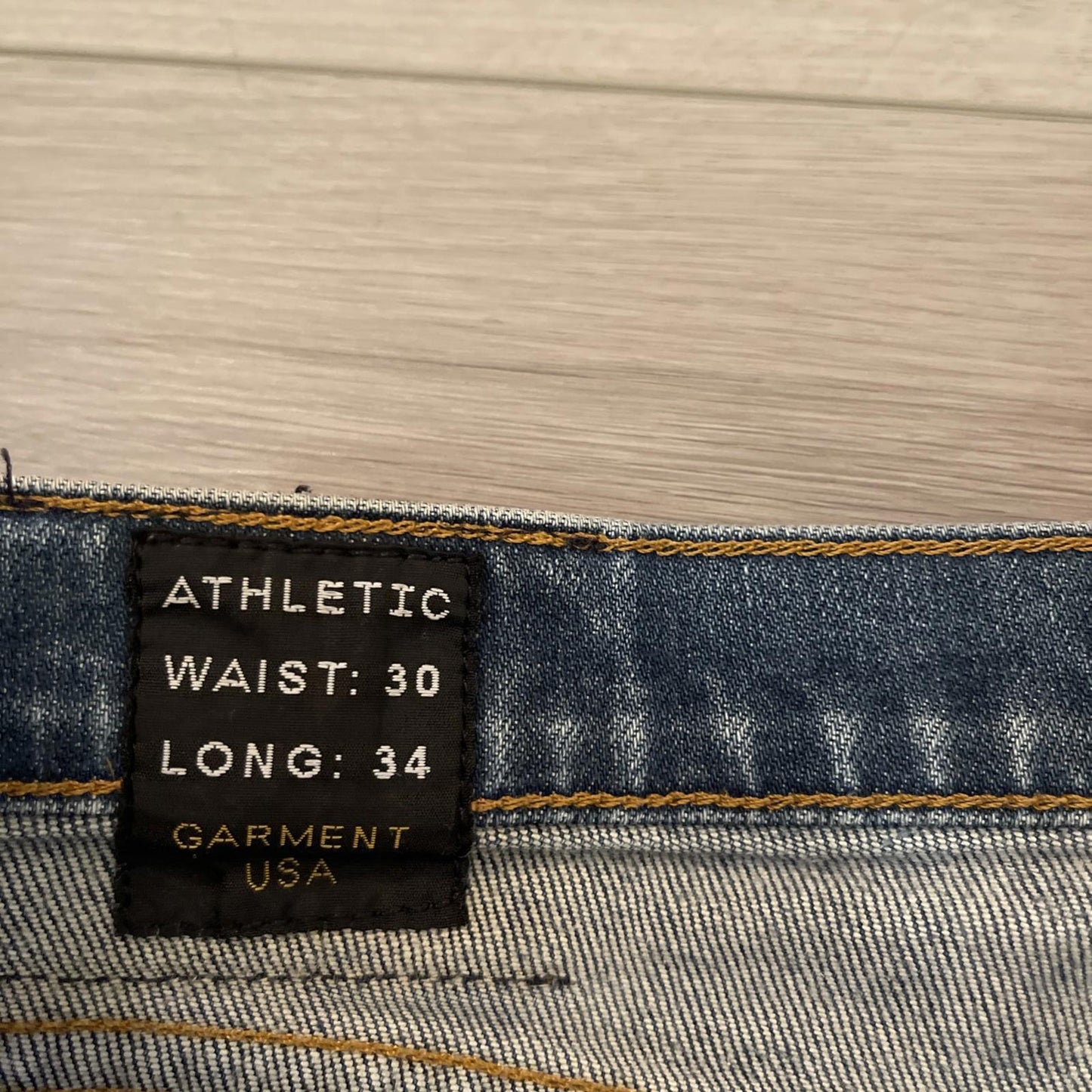 Ace Rivington Mens Candiani Denim Blue Jeans Size 30x34 Athletic Taper