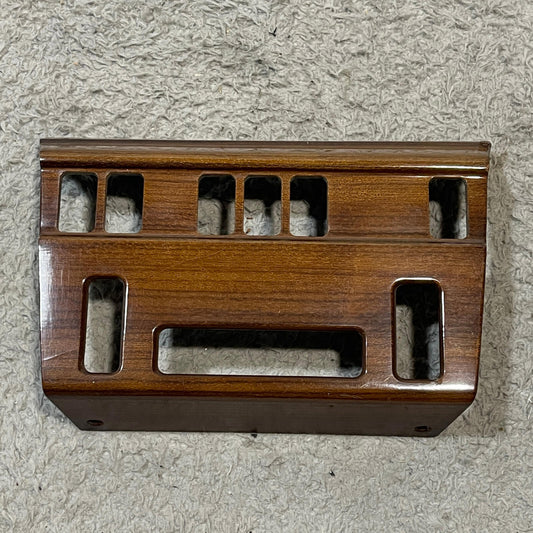 1986-93 Mercedes Benz W124 Woodgrain Dash Center Panel Climate Control Bezel OEM